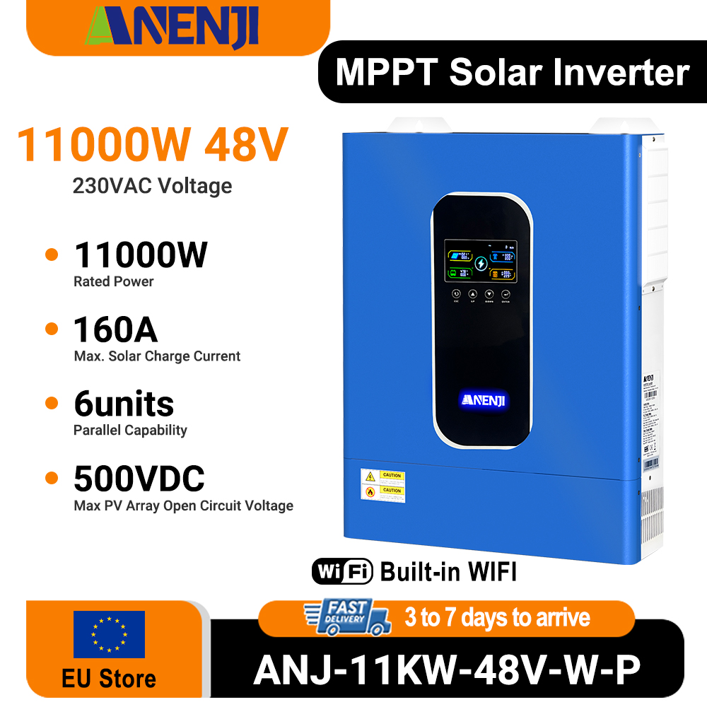 ANENJI 11KW 48V Inverter Surya - Hybrid Solar Inverter 5.5Kw Mppt 48V ulasan dan harga
