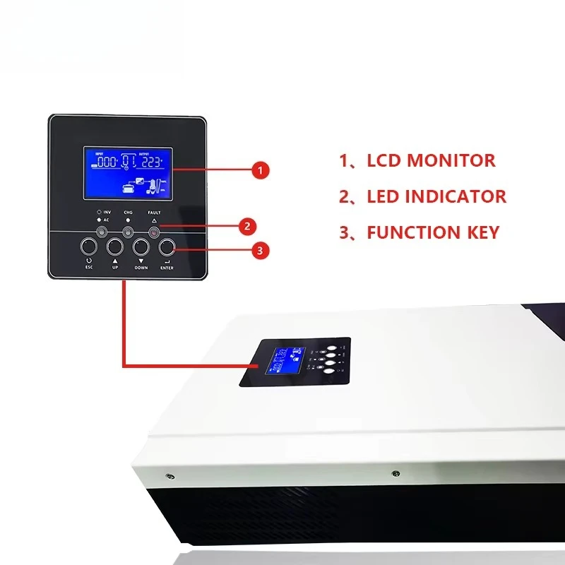 Inverter Surya Hibrida 5000W 5 - Parallel Solar Inverter 48V 5000W Mppt ulasan dan harga